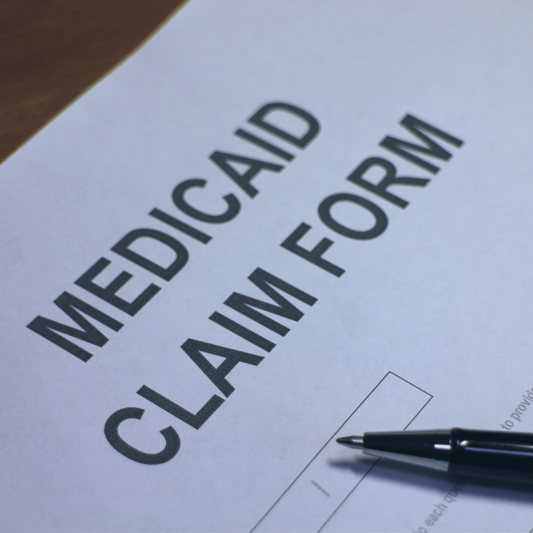 A form with ¨Medicaid Claim Form¨ writing on it